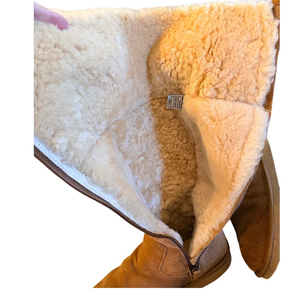UGGxAnthropologie 9 Classic Ultra Tall Boots $295 Knee High Shearling Chestnut - Picture 10 of 14